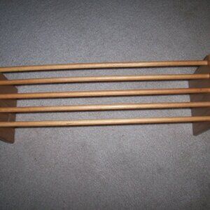 Vintage Wood Bookends Expanding Wooden Book Ends Holder CD/DVD Rack Shelf Dryer